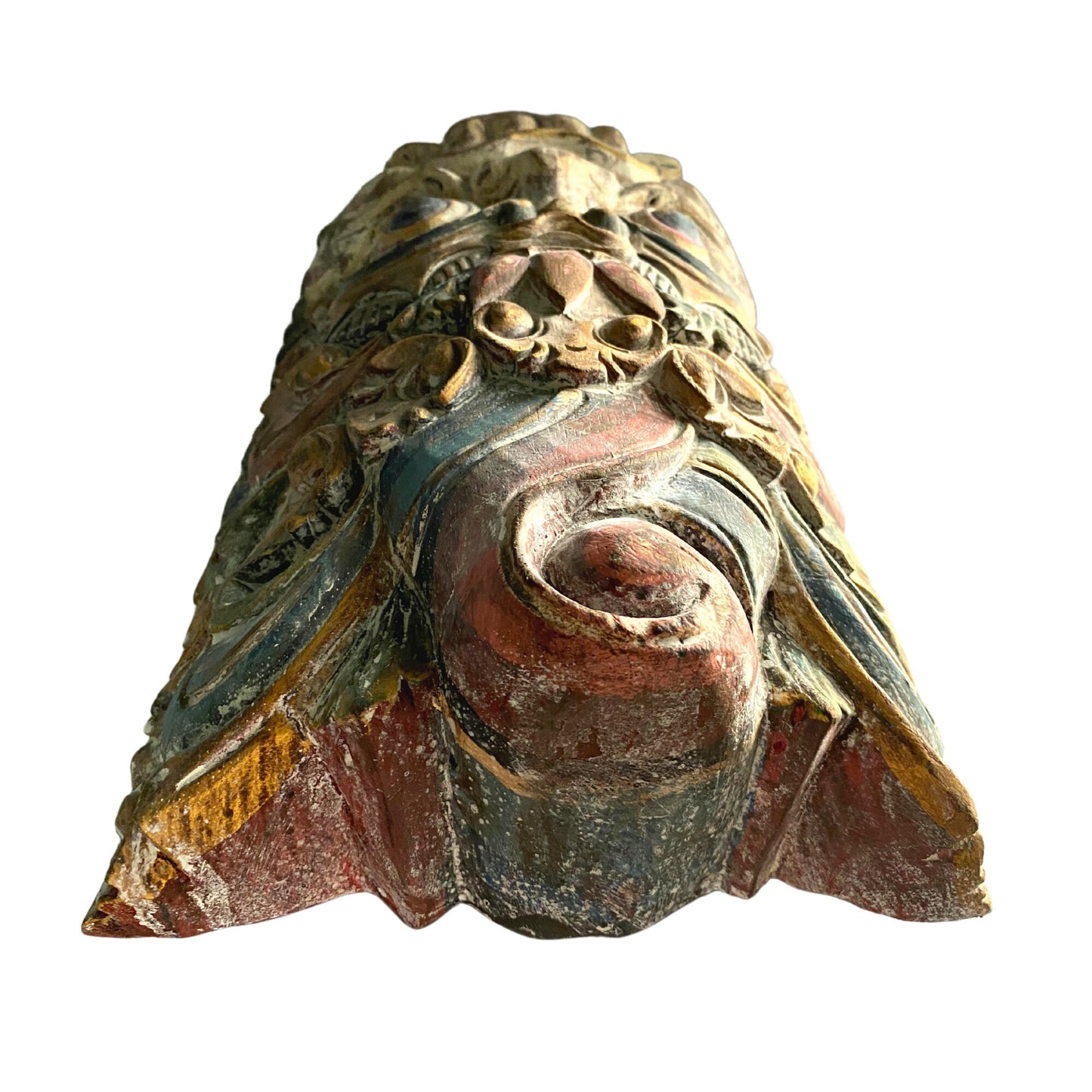 Balinese Boma Demon Mask: Hand-Carved Rakshasa Guardian Wall Decor, Bali folk Art