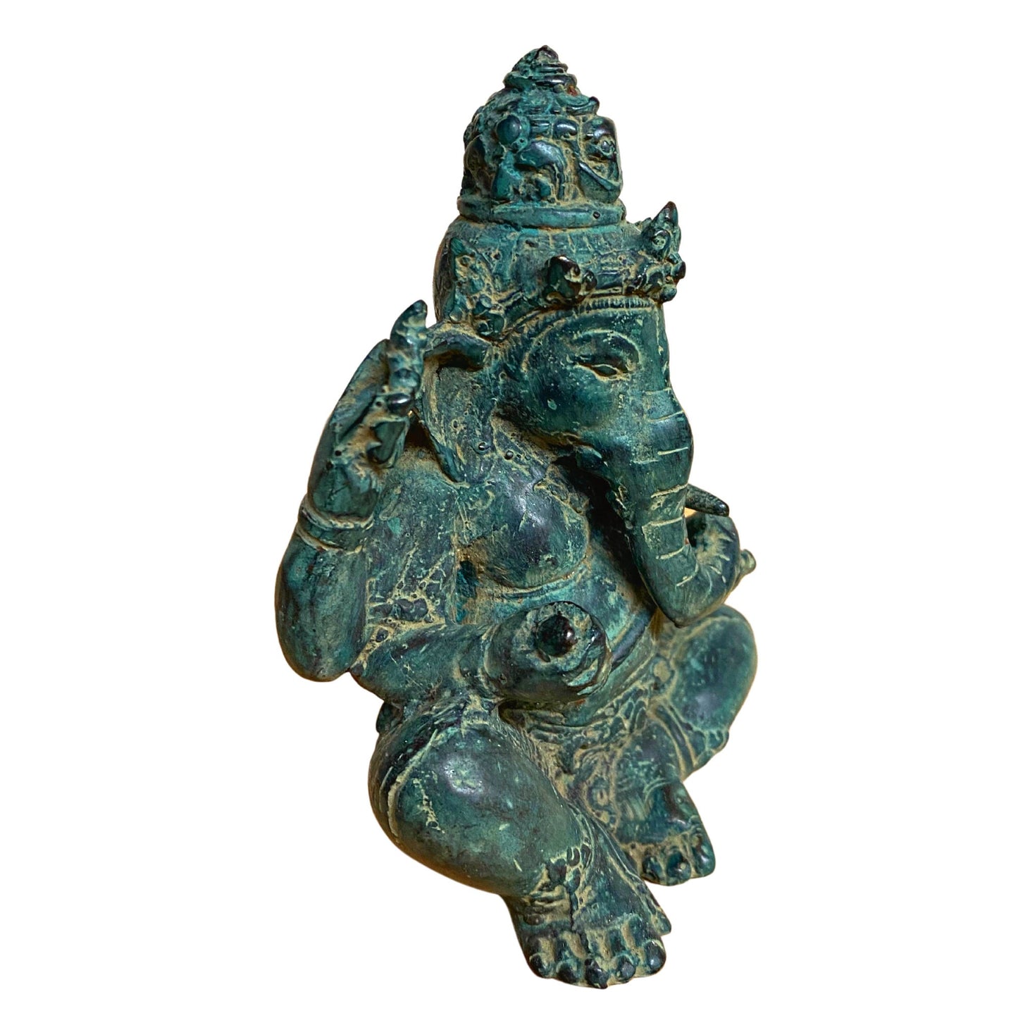 Ganapati Ganesha  Murti Bronze Statue Elephant God Handmade lost wax cast sculpture Bali Art Indonesian