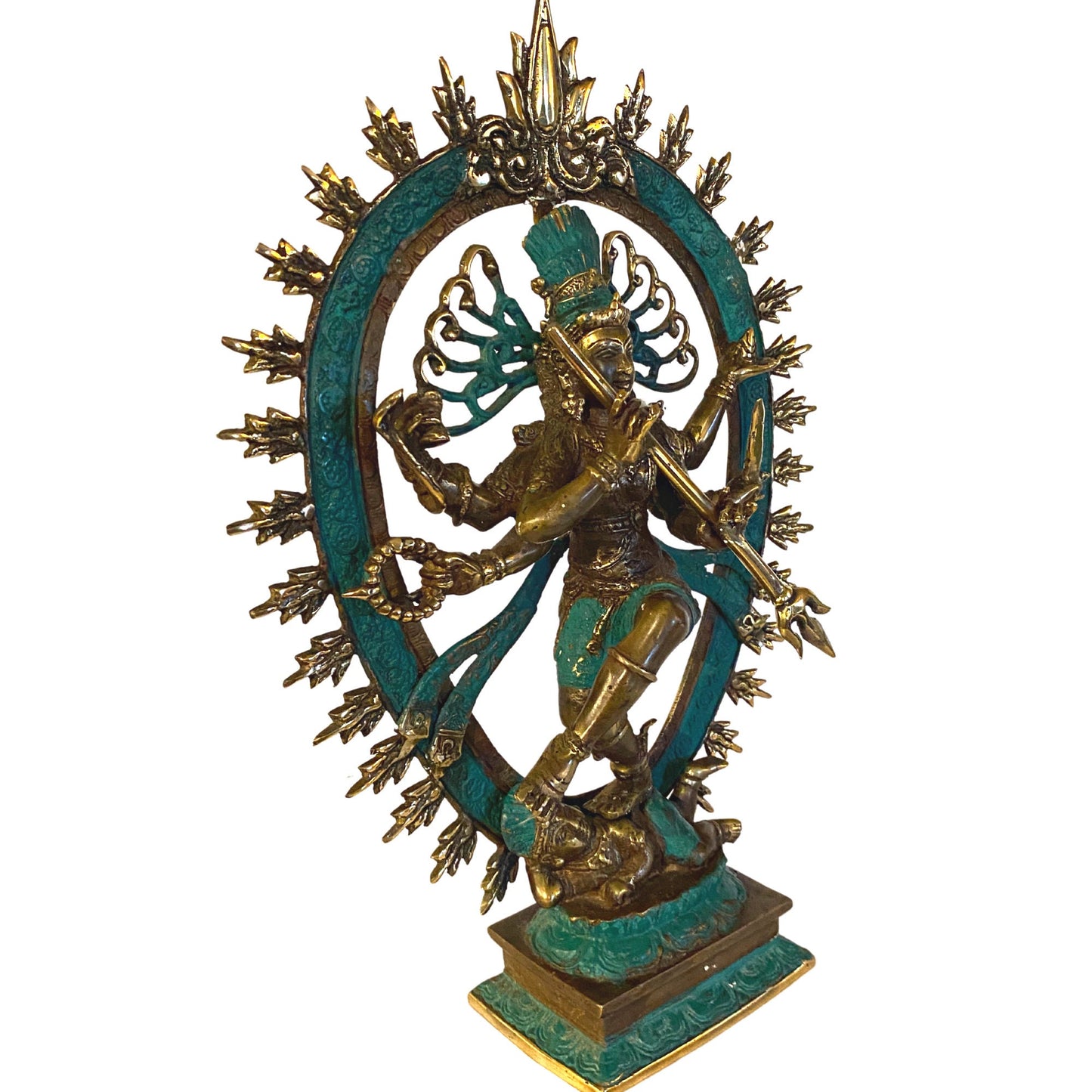 Shiva Nataraja Bronze Sculpture: Balinese Hindu Art, Lost Wax Cast Metal Statue