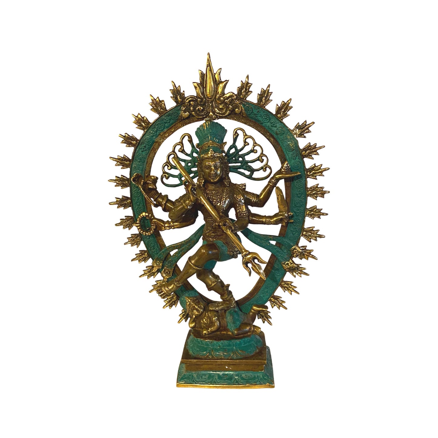 Shiva Nataraja Bronze Sculpture: Balinese Hindu Art, Lost Wax Cast Metal Statue