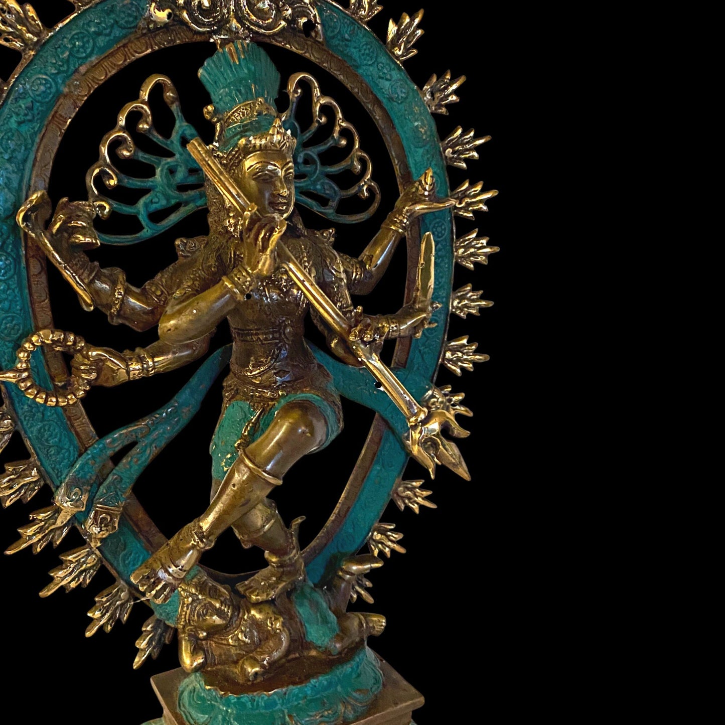 Shiva Nataraja Bronze Sculpture: Balinese Hindu Art, Lost Wax Cast Metal Statue
