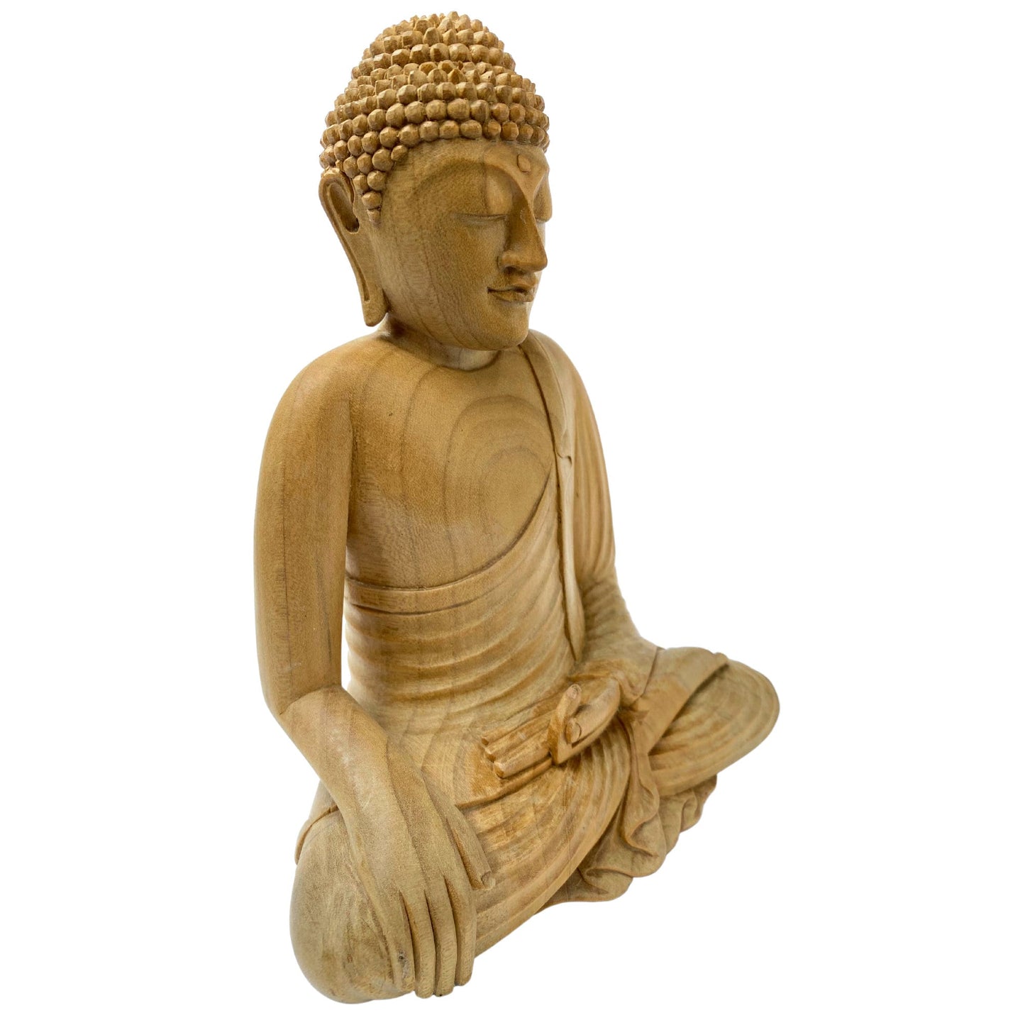 Earth Witness Buddha Sculpture Hand Carved Balinese Wood Carving hand carved Statue Bali art