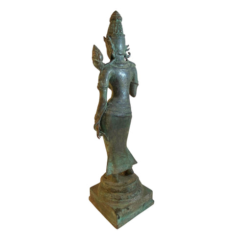 Balinese Bronze Dewi Tara Goddess Statue Lakshmi Bali Hindu Art Sculpture