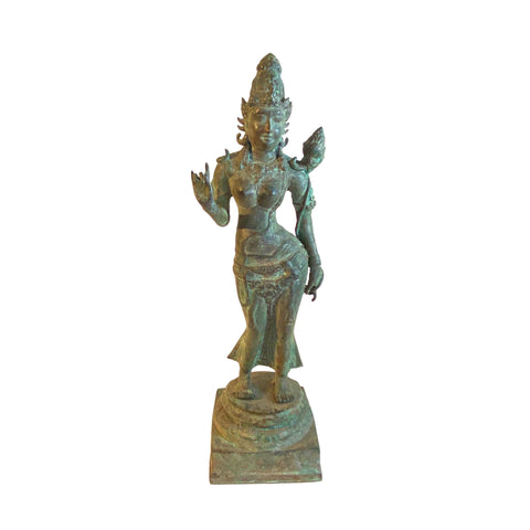 Balinese Bronze Dewi Tara Goddess Statue Lakshmi Bali Hindu Art Sculpture