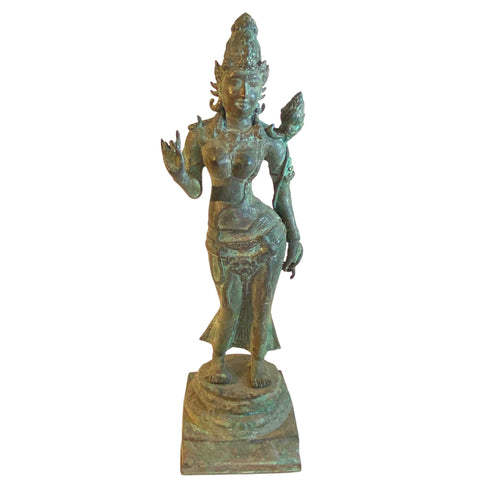 Balinese Bronze Dewi Tara Goddess Statue Lakshmi Bali Hindu Art Sculpture