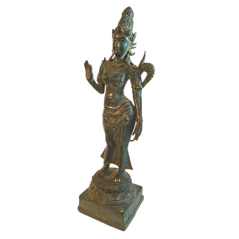 Dewi Sri Goddess Bronze Statue Rice Mother Fertility Goddess Lost wax Art Sculpture Balinese Indonesian Art