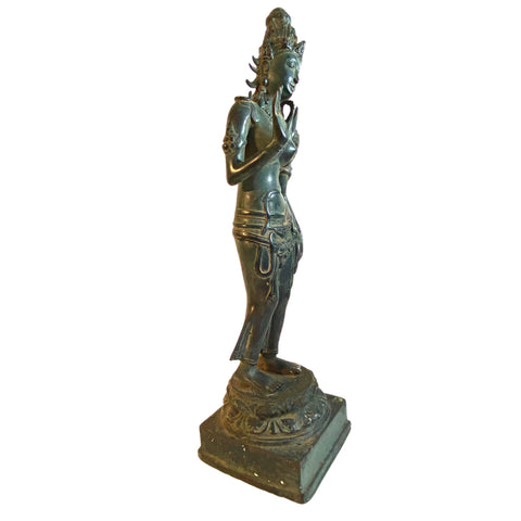 Dewi Sri Goddess Bronze Statue Rice Mother Fertility Goddess Lost wax Art Sculpture Balinese Indonesian Art