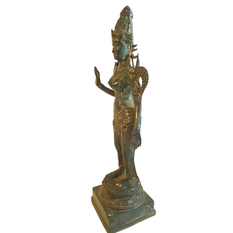 Dewi Sri Goddess Bronze Statue Rice Mother Fertility Goddess Lost wax Art Sculpture Balinese Indonesian Art