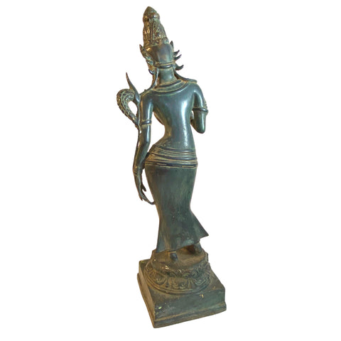 Dewi Sri Goddess Bronze Statue Rice Mother Fertility Goddess Lost wax Art Sculpture Balinese Indonesian Art