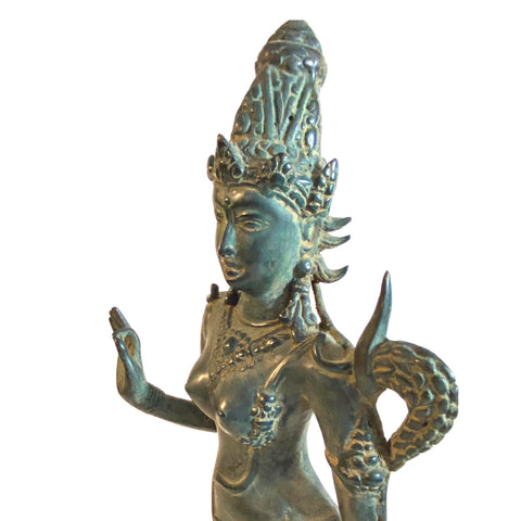 Dewi Sri Goddess Bronze Statue Rice Mother Fertility Goddess Lost wax Art Sculpture Balinese Indonesian Art