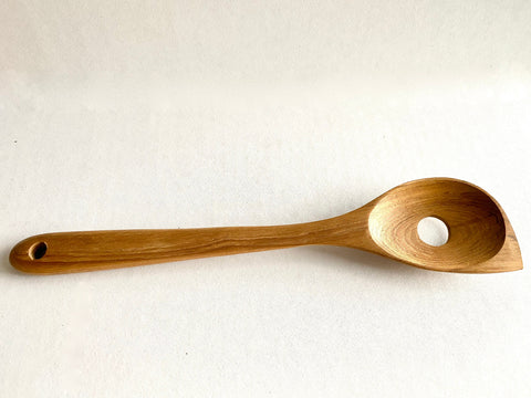 Wooden Spoon wood Ladle Pasta spoon Stir-fry Spatula Hand carved sustainable Teak Wood Kitchen tool Utensil