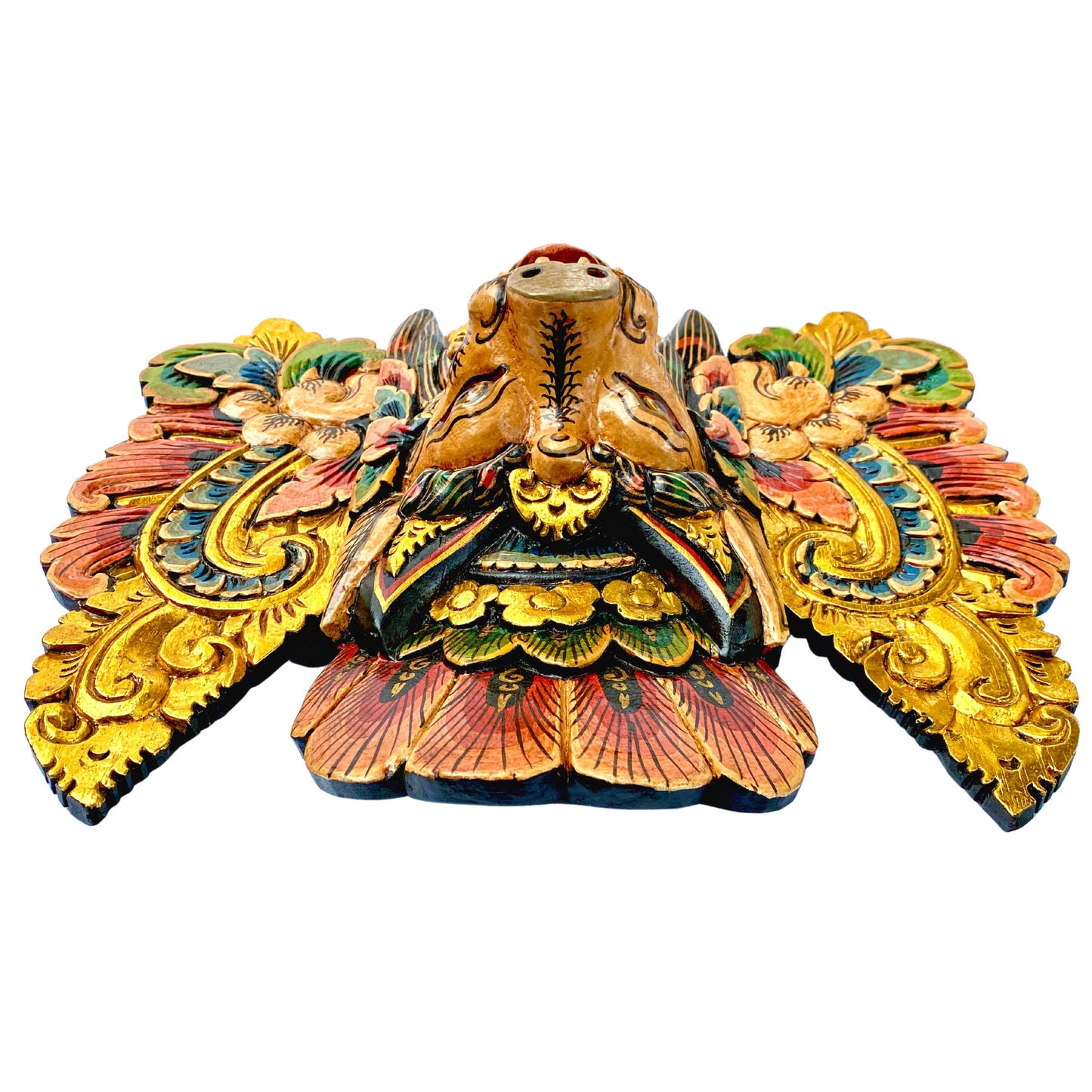 Balinese Barong Pig Demon Mask: Hand Carved Wood Protector Wall Decor, Bali Wood Carving
