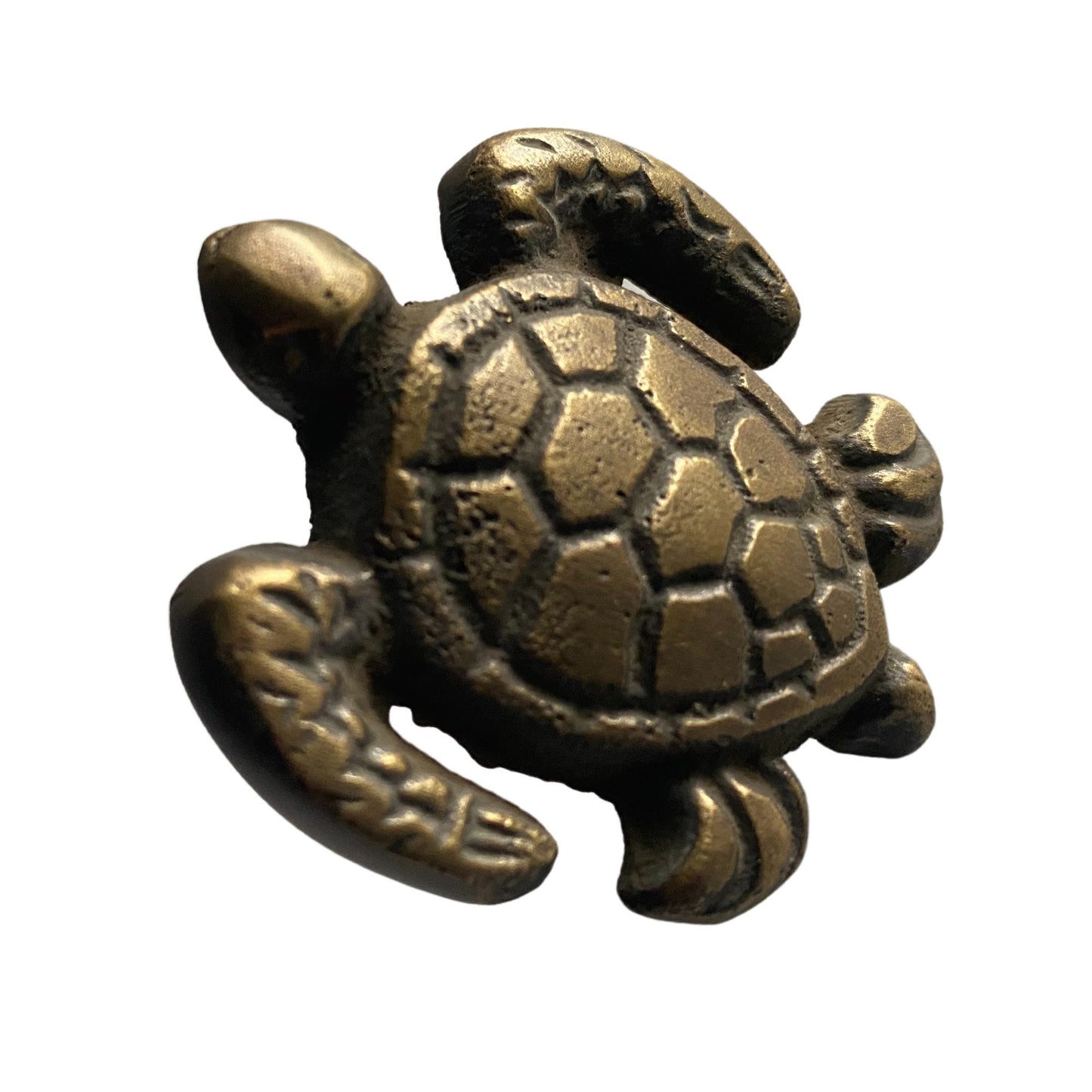 Brass Sea Turtle Drawer Pull: Nautical Cabinet Knob, Wall Hook