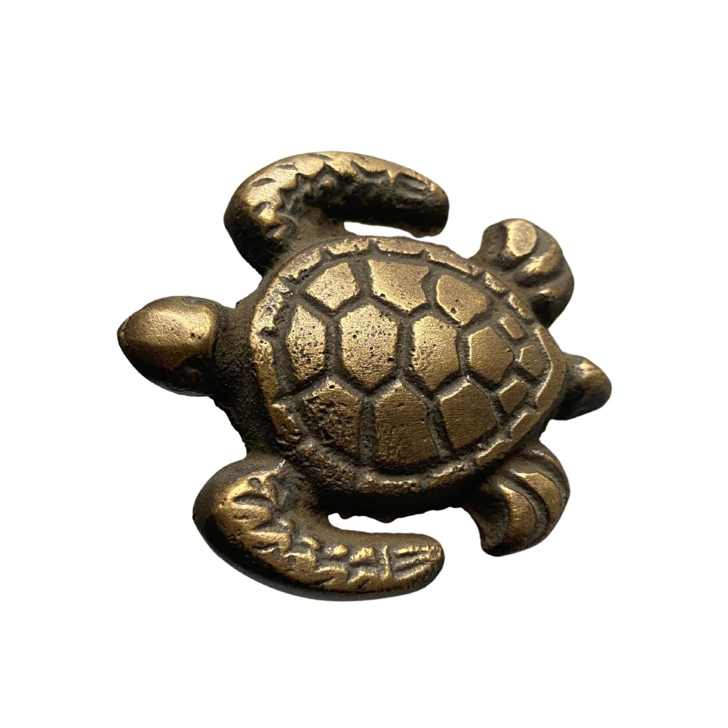 Brass Sea Turtle Drawer Pull: Nautical Cabinet Knob, Wall Hook