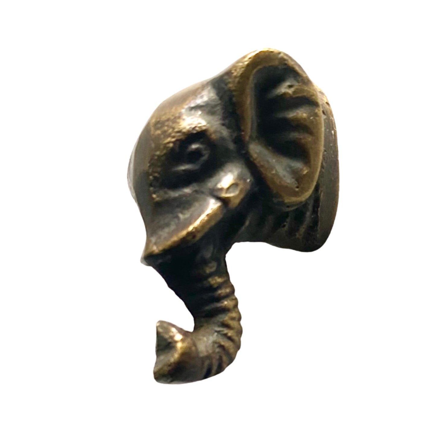 Solid Brass Elephant Knob: Cabinet Pull