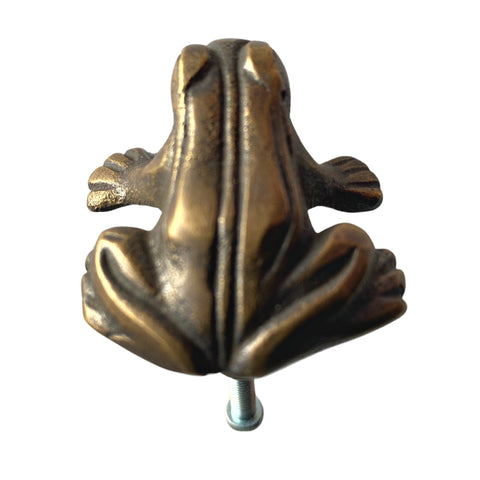 FROG Knob handle Drawer Pull TOAD Amphibian handmade solid brass Home decor