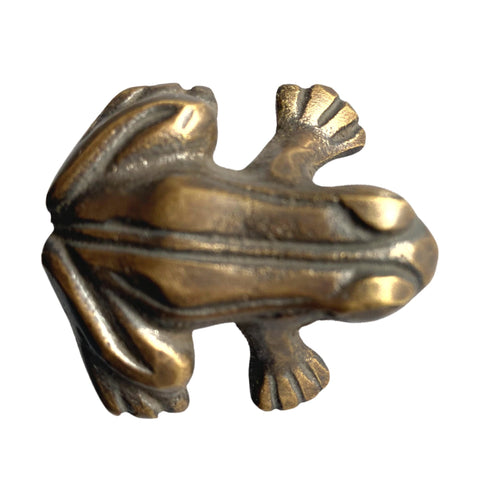 FROG Knob handle Drawer Pull TOAD Amphibian handmade solid brass Home decor