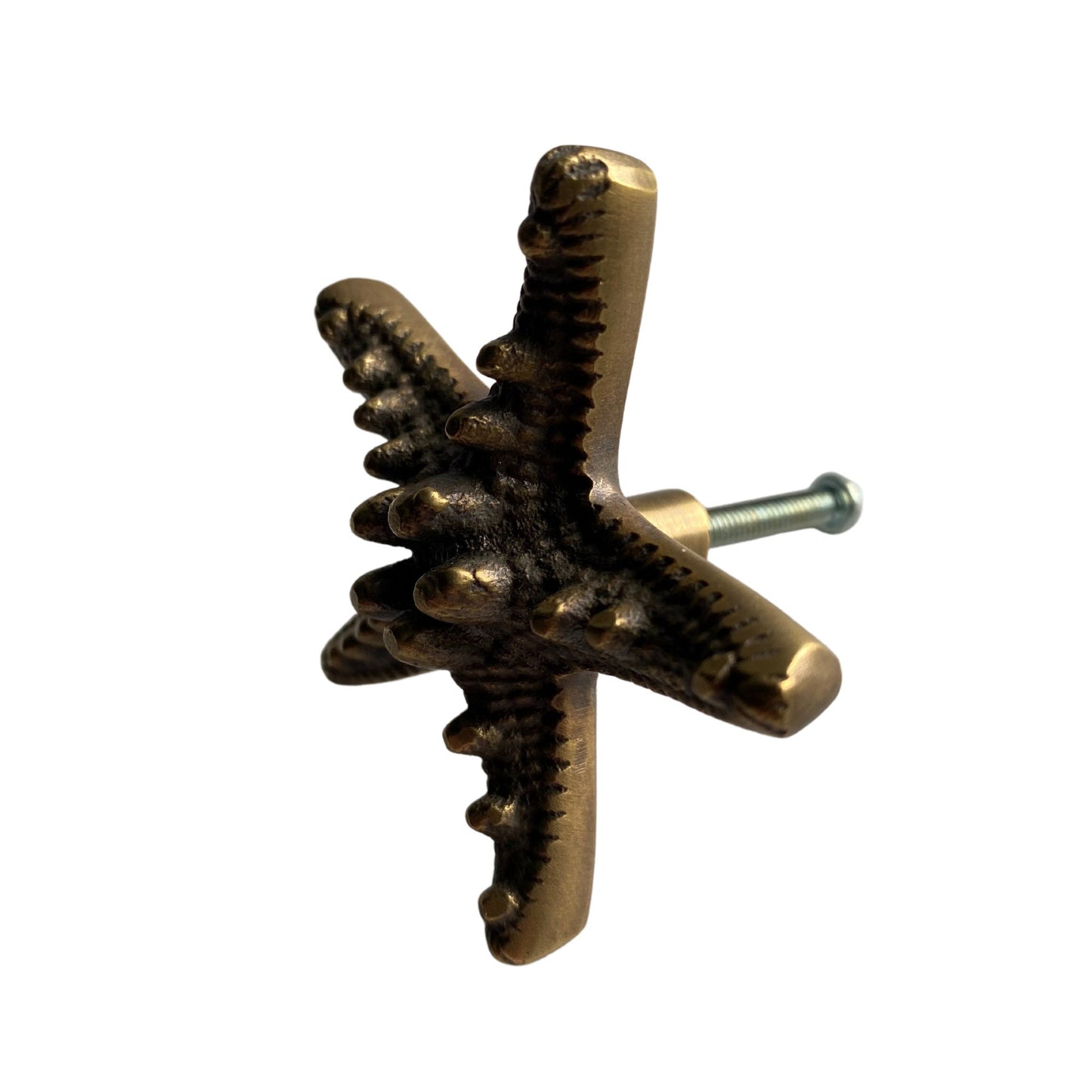 Brass Starfish Knob: Nautical Cabinet Pull, Beach Decor