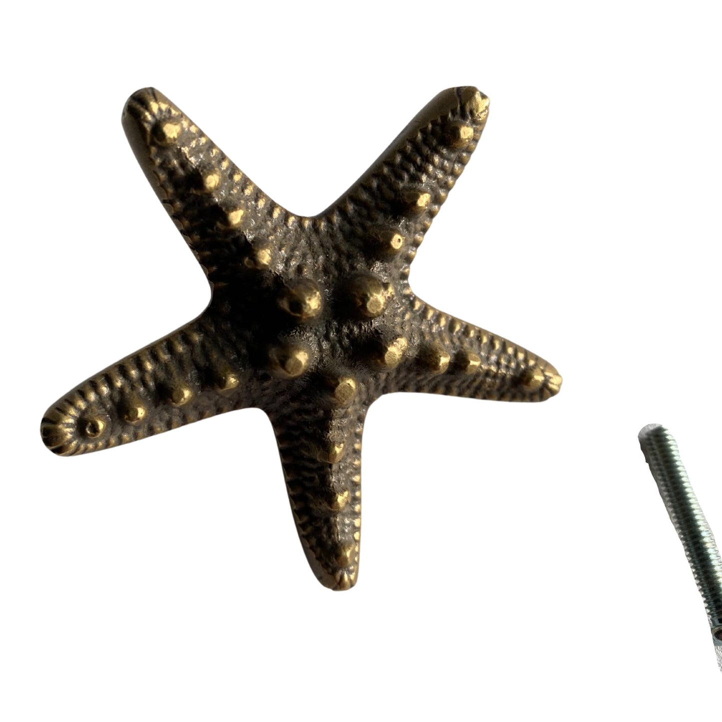 Brass Starfish Knob: Nautical Cabinet Pull, Beach Decor
