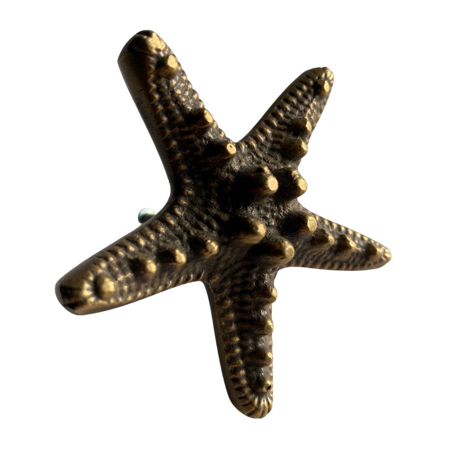 Brass Starfish Knob: Nautical Cabinet Pull, Beach Decor