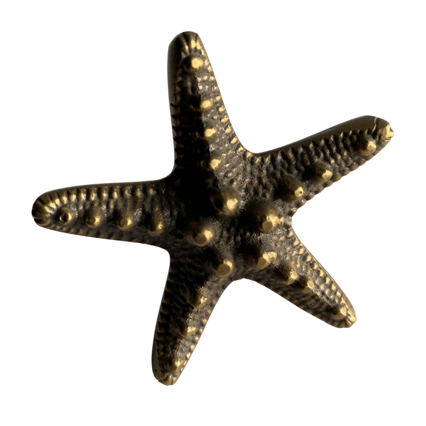 Brass Starfish Knob: Nautical Cabinet Pull, Beach Decor