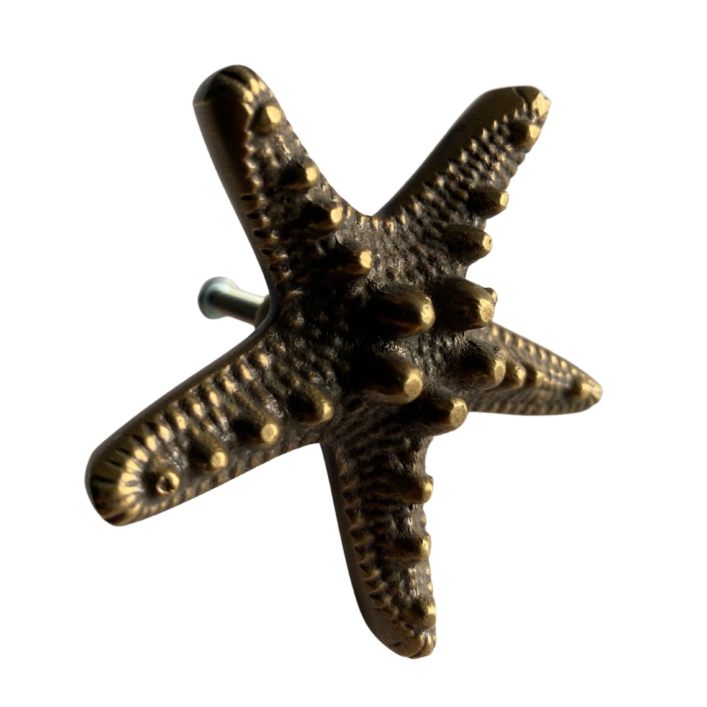 Brass Starfish Knob: Nautical Cabinet Pull, Beach Decor