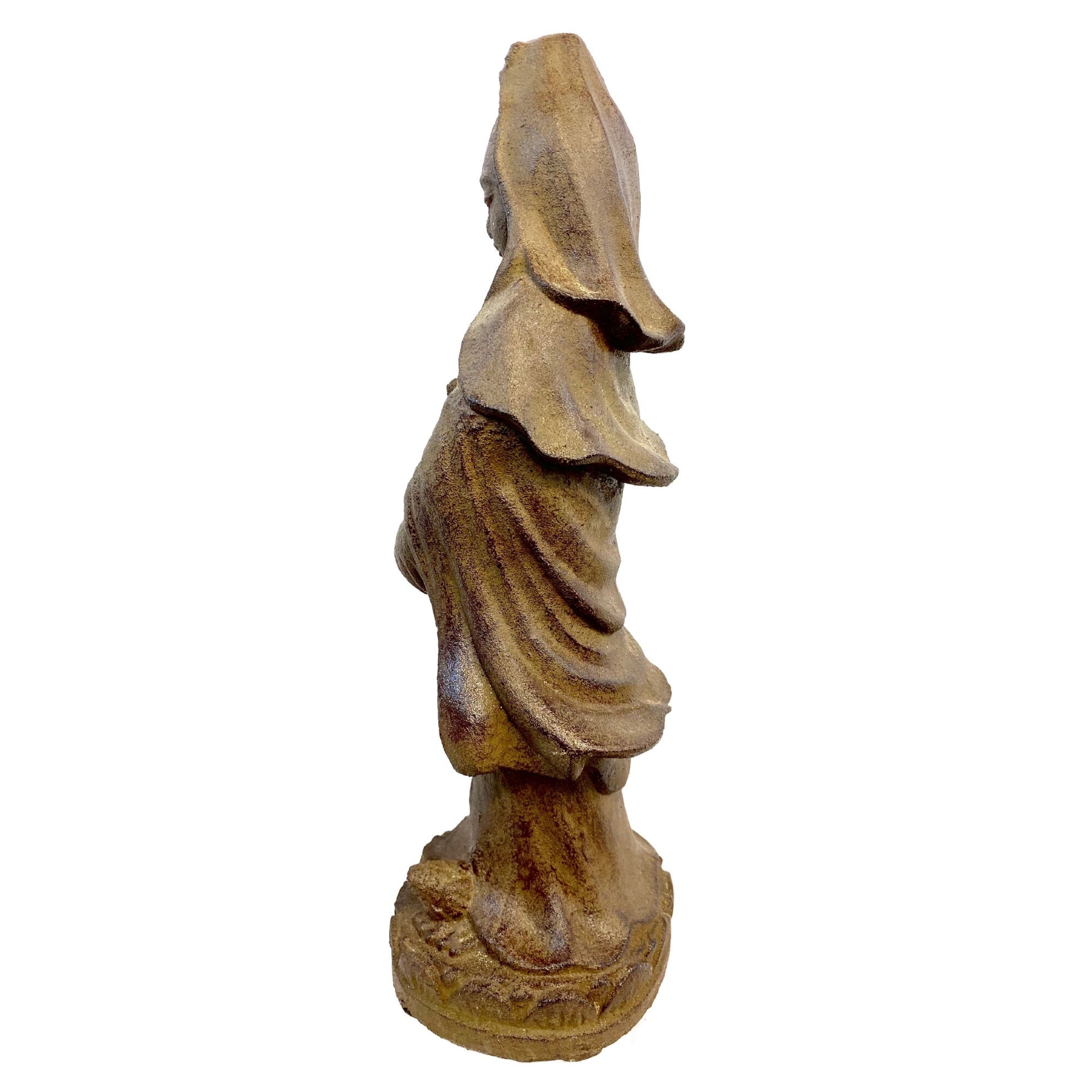 Guanyin Garden Statue Quanyin Kwanyin Goddess Of Mercy Cast Lava Stone sculpture Decor yard Art Sculpture Bodhisattva Of Compassion - Acadia World Traders