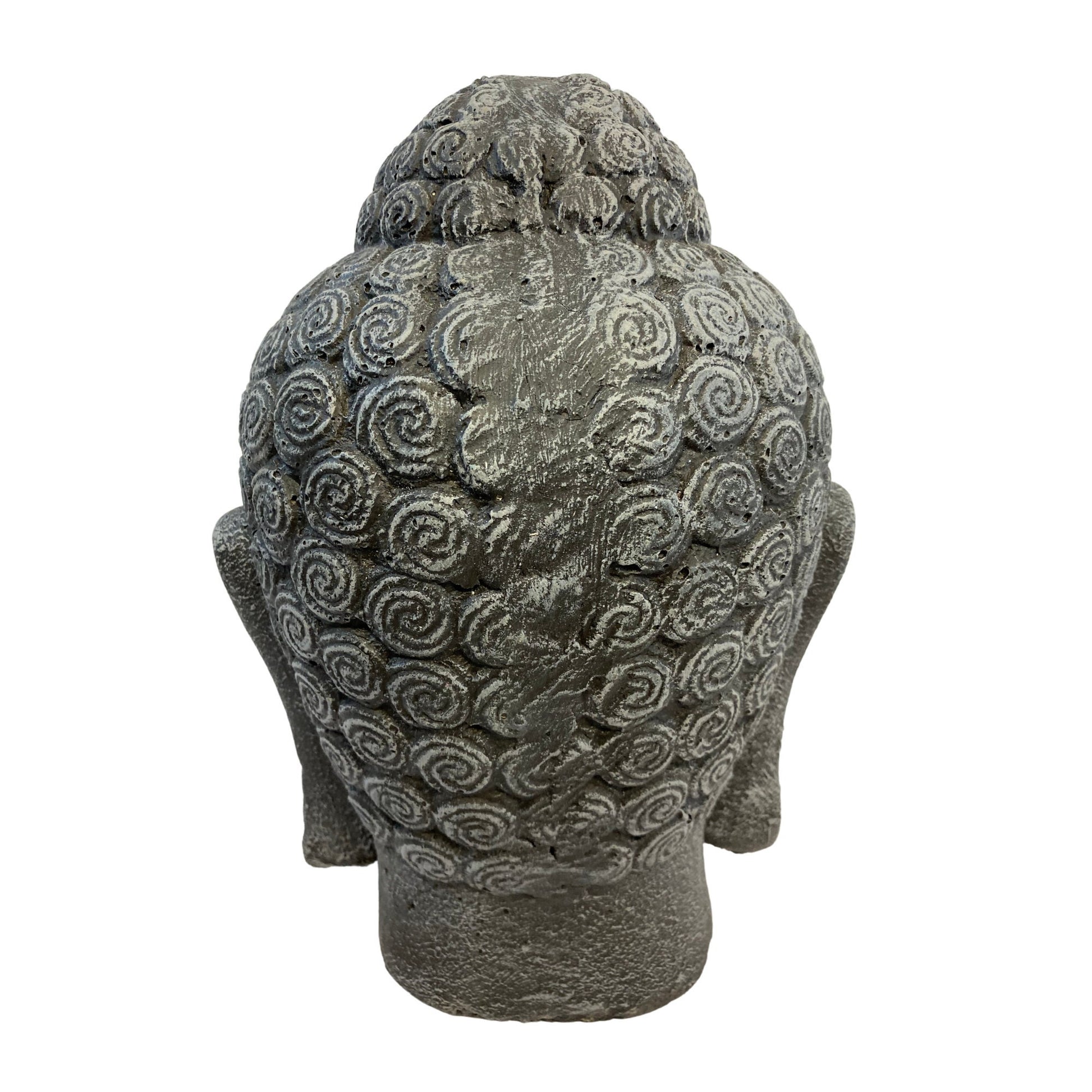 Peaceful Buddha Bust Statue Balinese Art Home Garden Decor Handcrafted Cast concrete and Lava stone Bali sculpture Buddhist art - Acadia World Traders