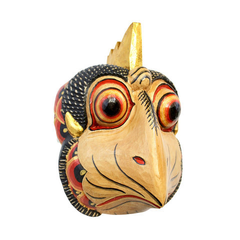 Balinese Chicken Mask Rooster Fowl polychrome Wooden Mask Bali Folk Art Hand carved wood Carving Wall Art Decor Indonesian