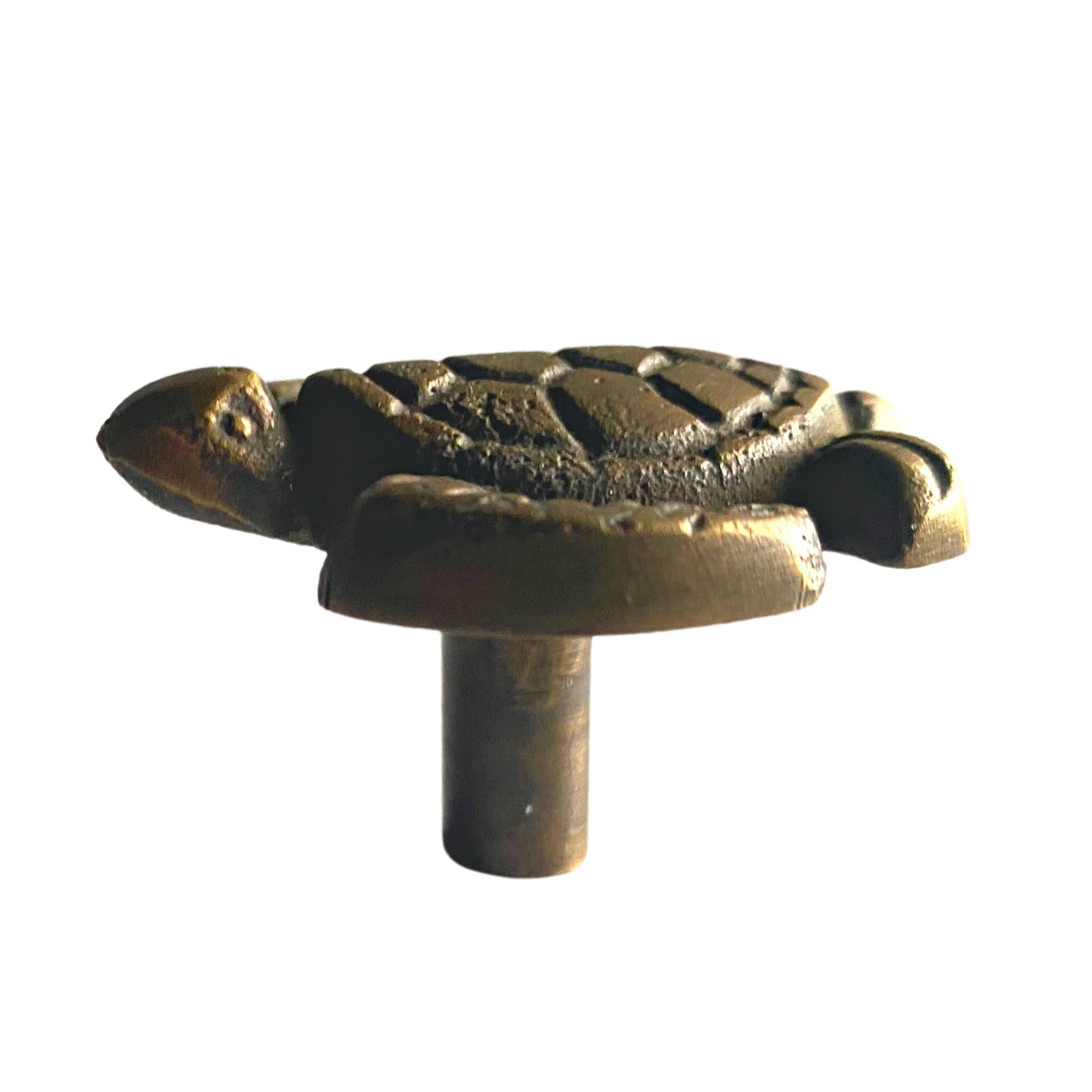Brass Sea Turtle Drawer Pull: Nautical Cabinet Knob, Wall Hook