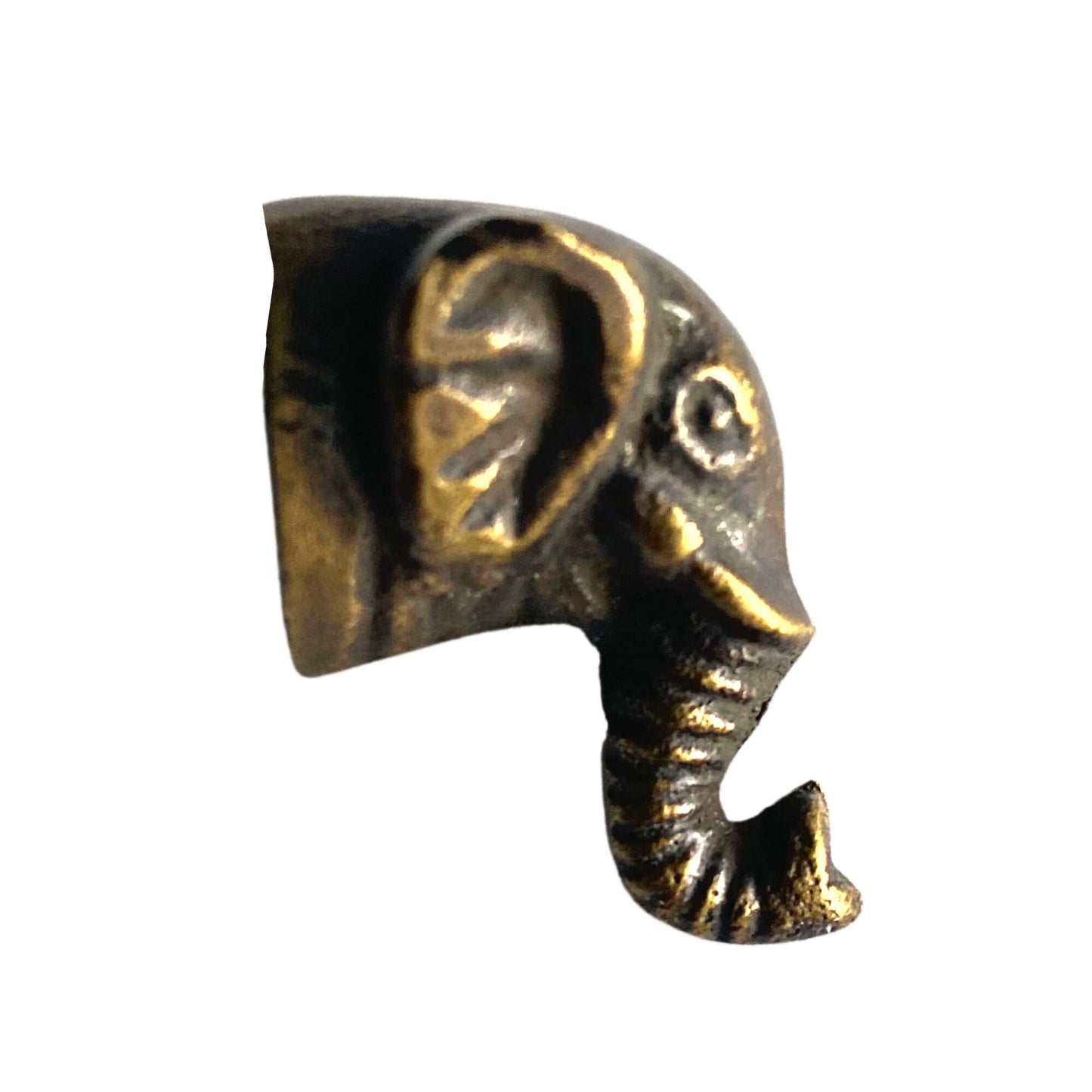 Solid Brass Elephant Knob: Cabinet Pull