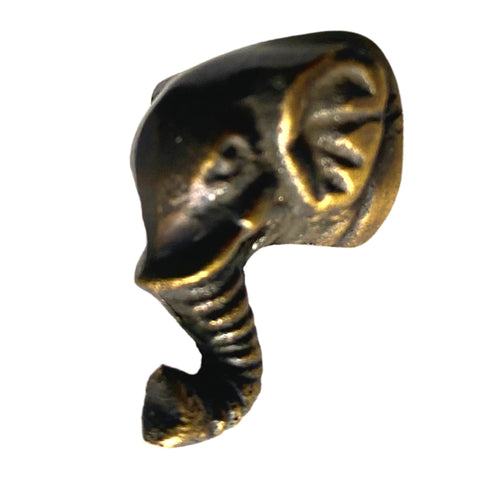 Solid Brass Elephant Knob Handle Pull Handle Wall Hook handcrafted Bali Art Boho Jungelow Jungle Decor