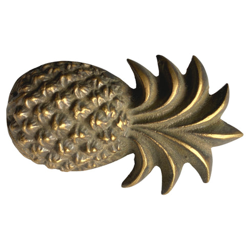 Tropical Pineapple Knob Solid Brass Drawer Pull Handle Hook Handcrafted Bali Jungelow decor