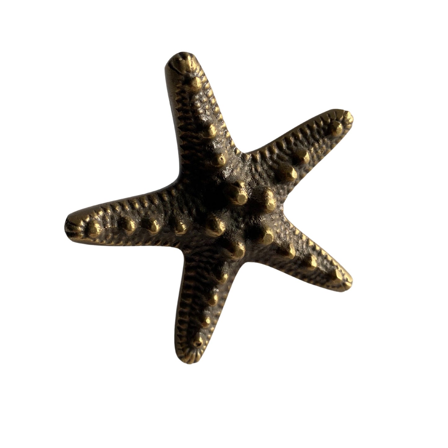 Brass Starfish Knob: Nautical Cabinet Pull, Beach Decor