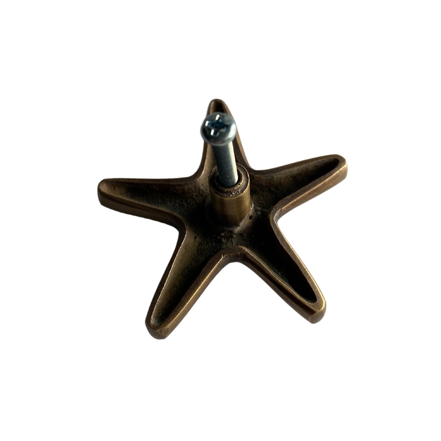 Brass Starfish Knob: Nautical Cabinet Pull, Beach Decor