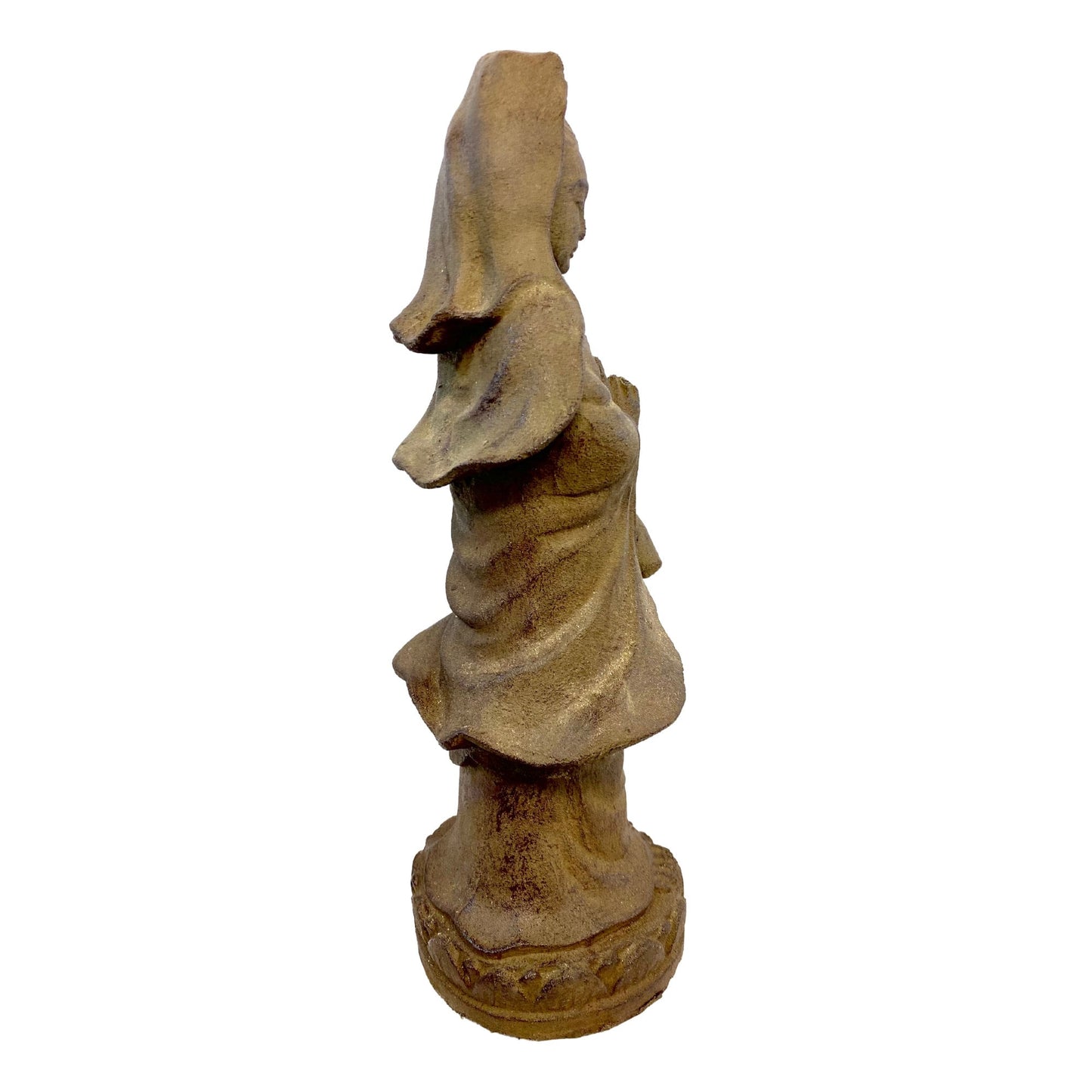 Guanyin Garden Statue Quanyin Kwanyin Goddess Of Mercy Cast Lava Stone sculpture Decor yard Art Sculpture Bodhisattva Of Compassion - Acadia World Traders