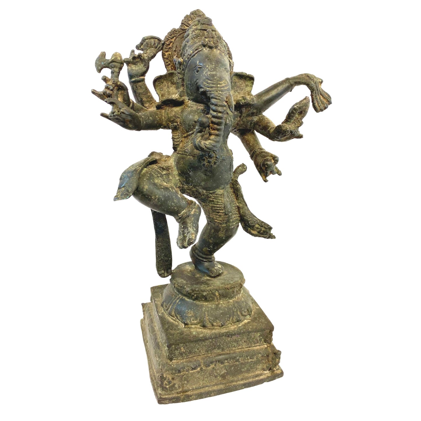 Dancing Ganesha Murti Bronze Statue Remover of Obstacles lost wax cast Sculpture Bali Indonesian Hindu Art