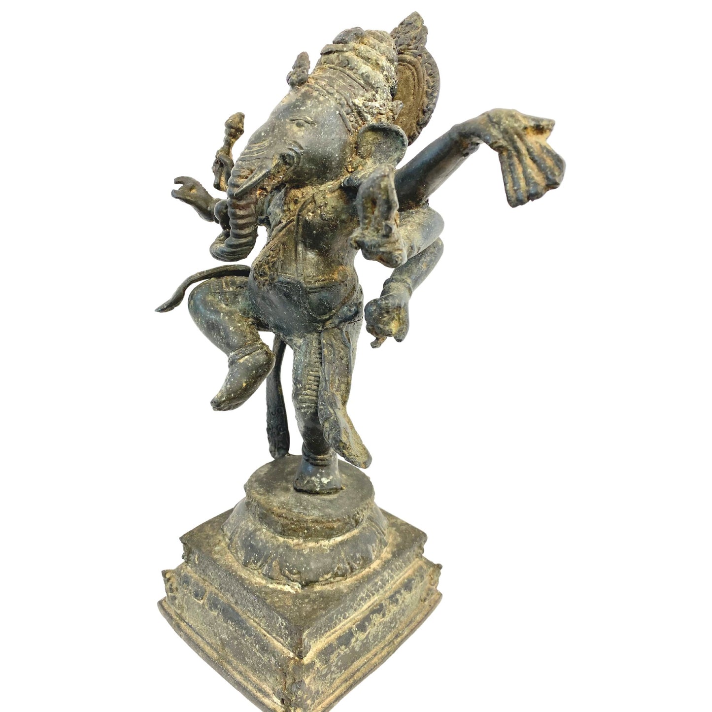 Dancing Ganesha Murti Bronze Statue Remover of Obstacles lost wax cast Sculpture Bali Indonesian Hindu Art