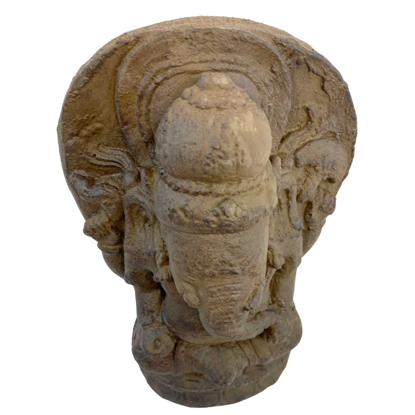 Ganesha Garden Statue, handmade cast Lava Stone: Balinese Garden Art