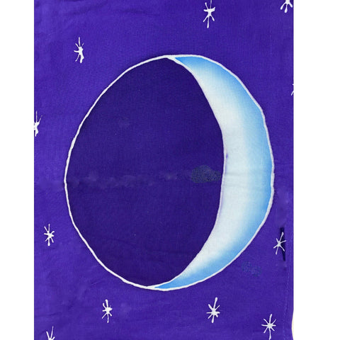 Lunar Moon Phase Handmade Bali Batik Prayer Flag Wall hanging bunting Banner Garden art