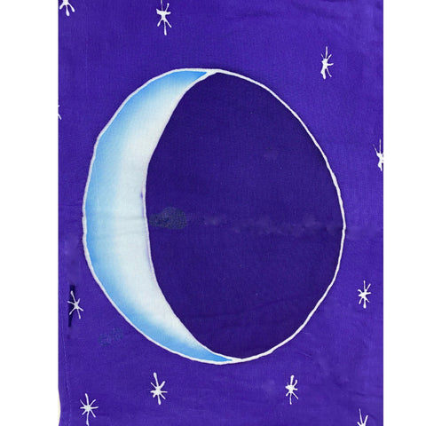 Lunar Moon Phase Handmade Bali Batik Prayer Flag Wall hanging bunting Banner Garden art