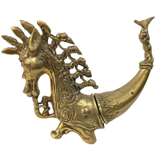 Tribal Seahorse  Betel Nut Medicine container stash box handmade Cast Bronze Indonesian - Acadia World Traders