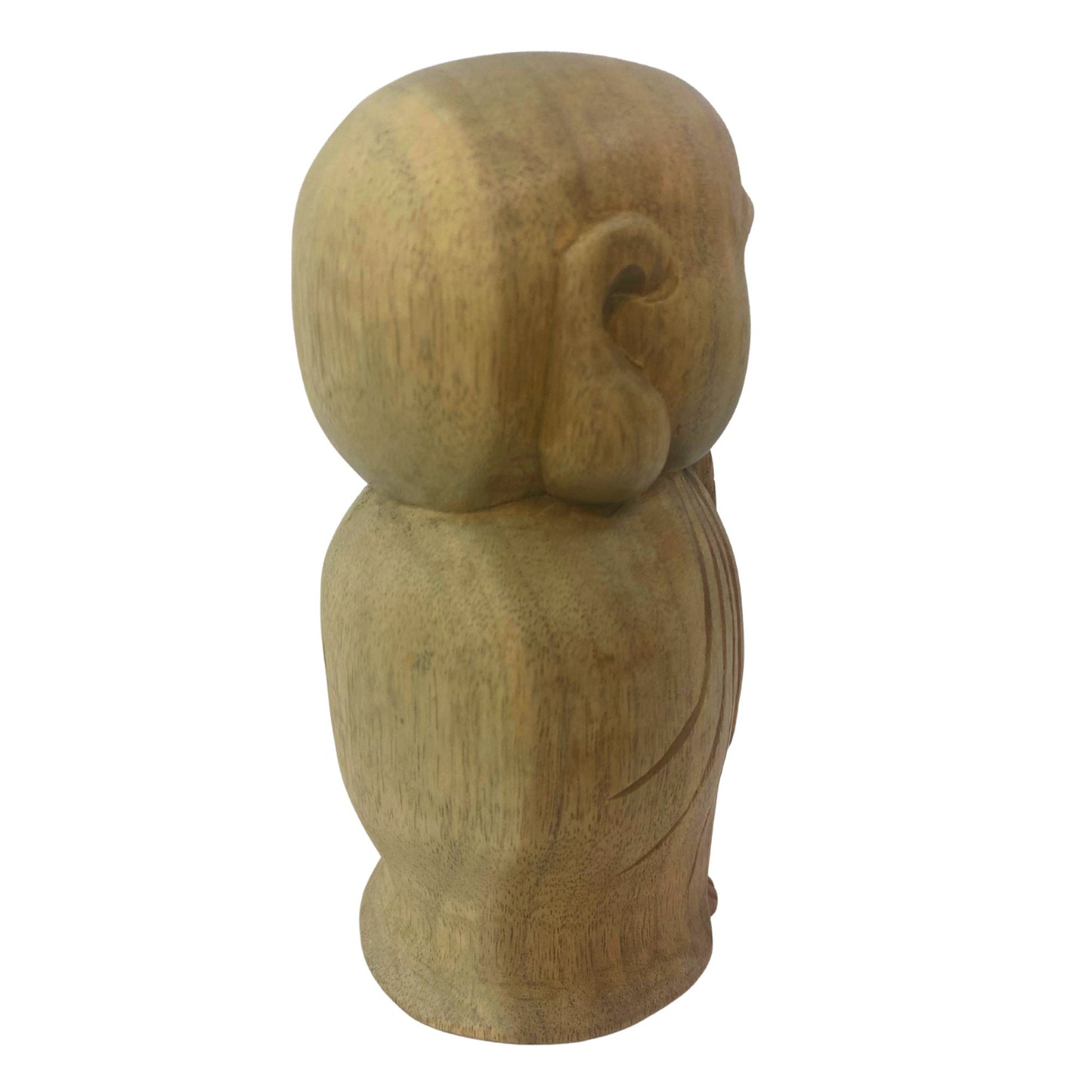 Namaste Blessing Jizo Buddha Sculpture Hand Carved wood statue Protector of Children Mothers Travelers