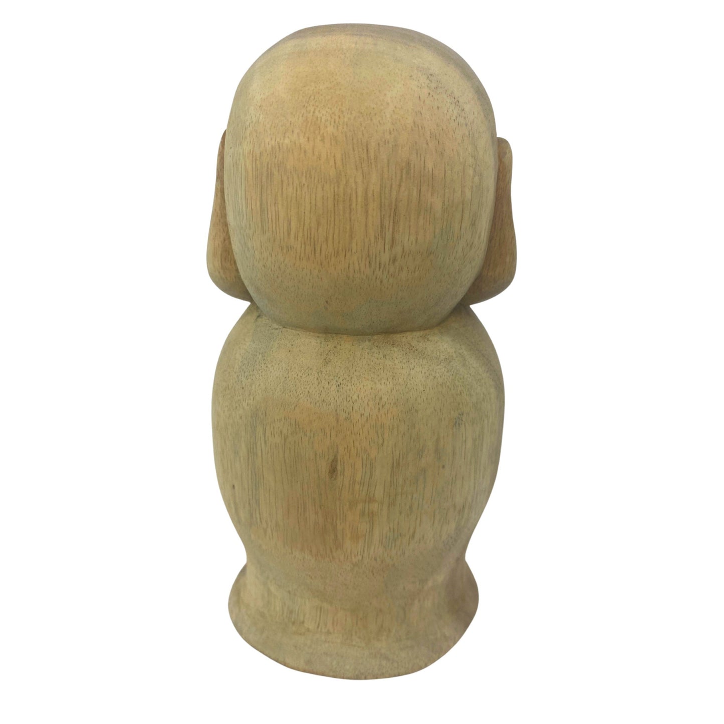 Namaste Blessing Jizo Buddha Sculpture Hand Carved wood statue Protector of Children Mothers Travelers
