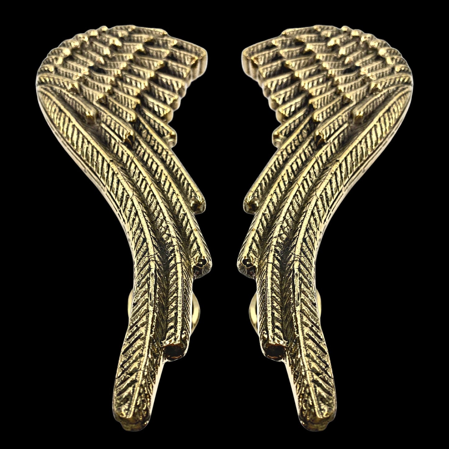 Bronze Angel Wing Cabinet Handles: Door Pulls, Boho Decor, Balinese Art Set of 2