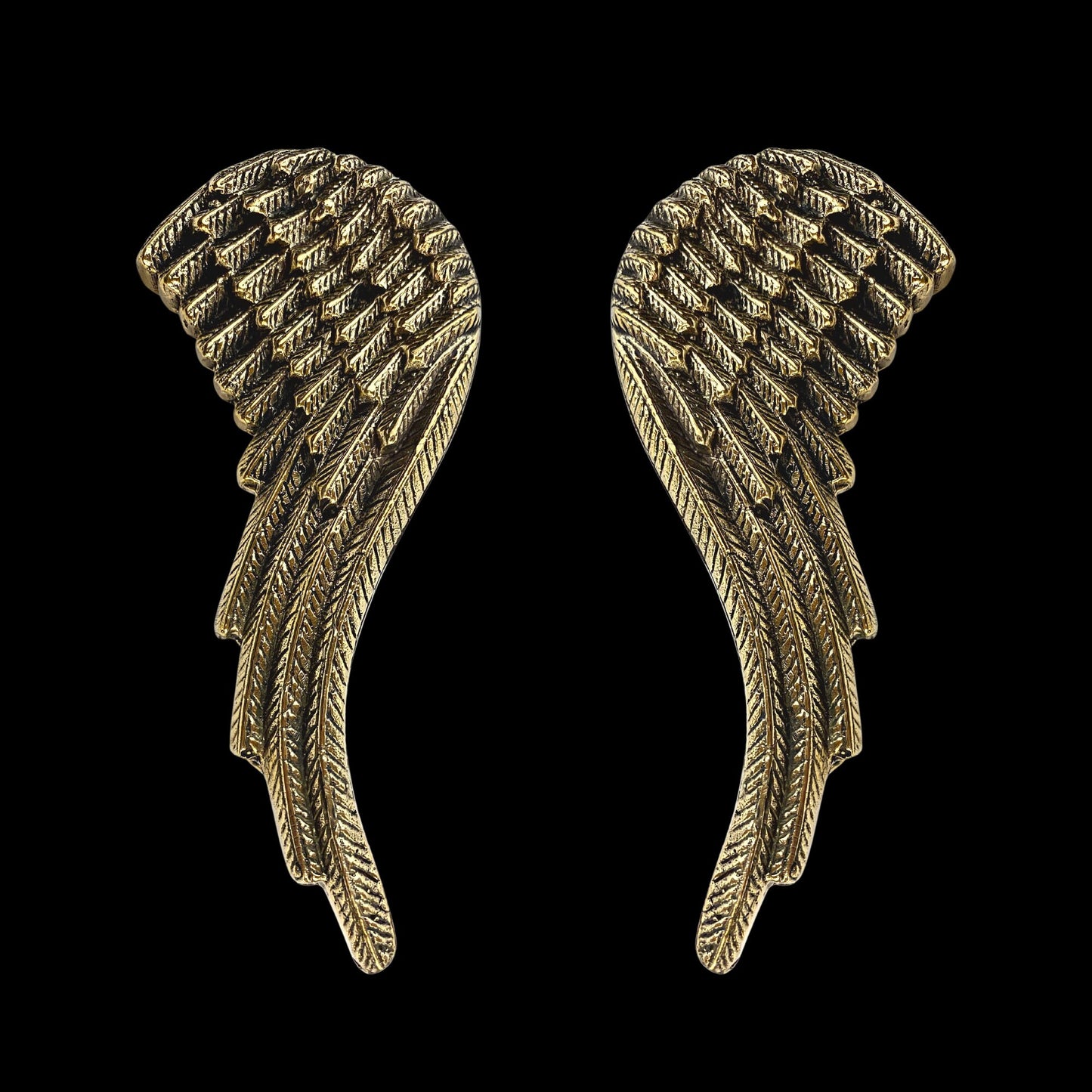 Bronze Angel Wing Cabinet Handles: Door Pulls, Boho Decor, Balinese Art Set of 2