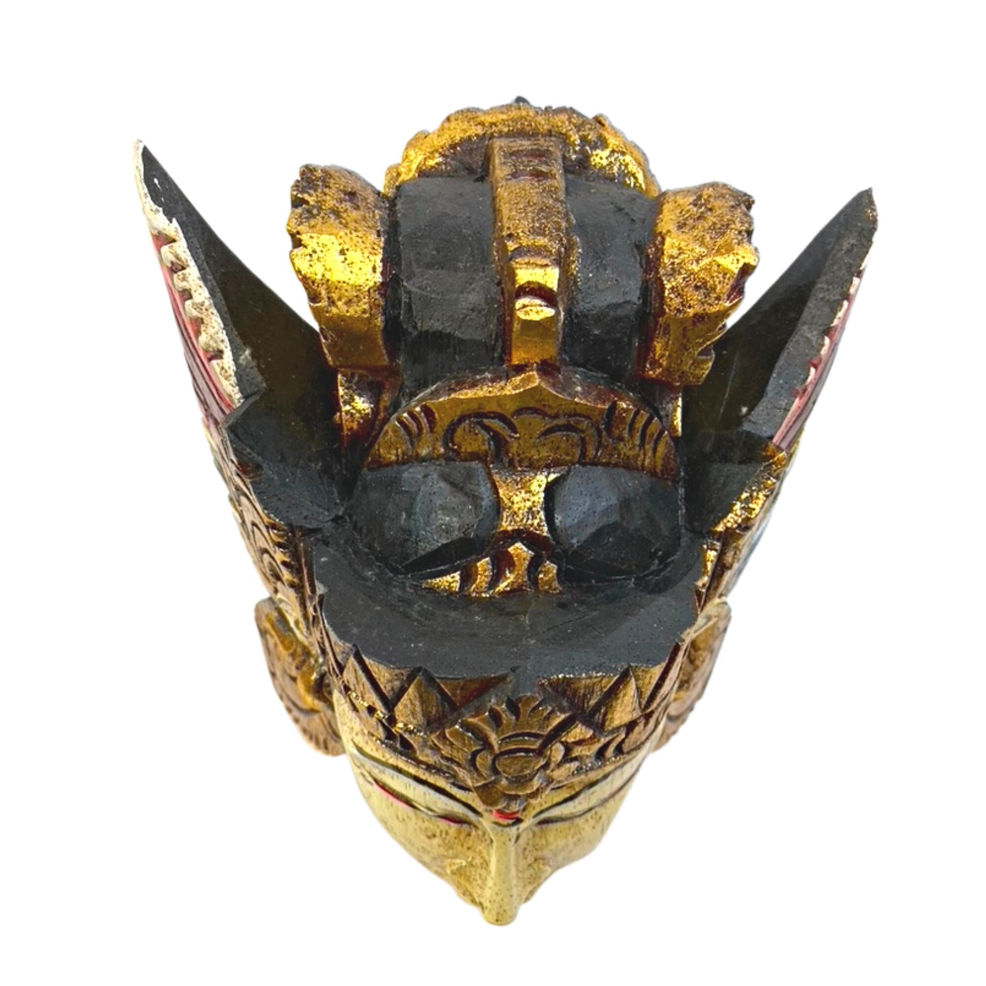 Dewi Sita Goddess Mask Ramayana Wall art carved wood Balinese Folk Art - Acadia World Traders