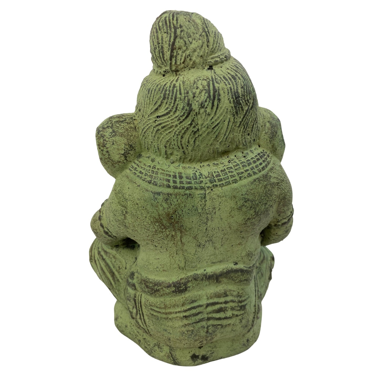Handmade Baby Ganesha Statue: Cast Lava Stone Bali Garden Decor