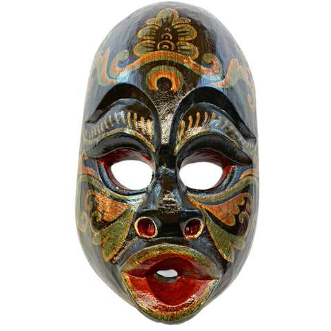 Balinese Mask BARONG BRUTUK Primitive Mask Trunyan Village Topeng Dance Demon Bali Folk Art Hand Carved Polychrome wooden Mask