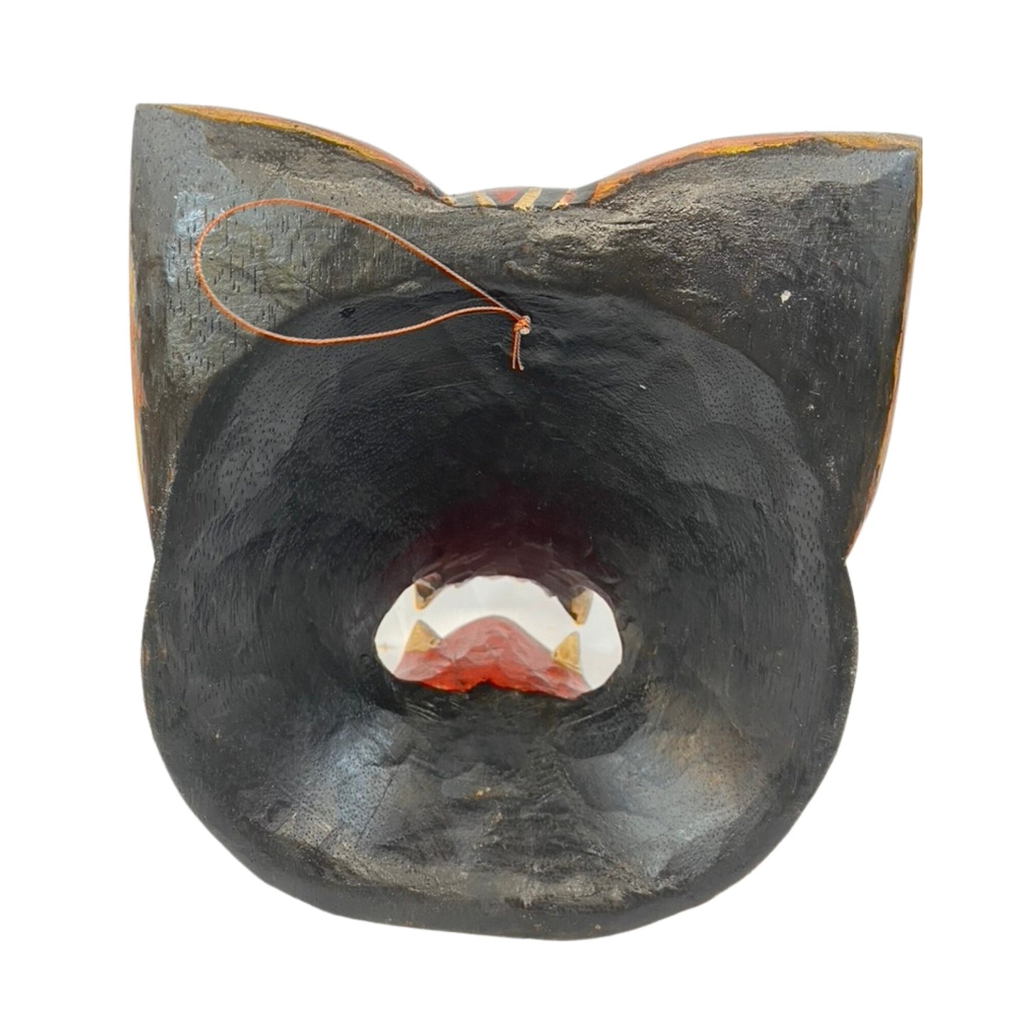 Balinese Tiger Mask: Hand Carved Wood Wall  Decor, Bali Folk Art Sculpture